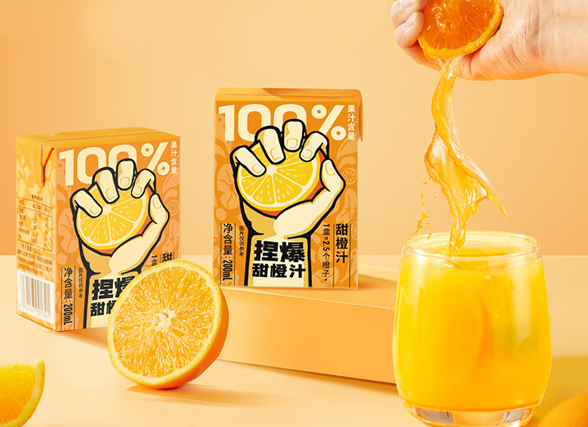 哪吒捏爆甜橙汁饮料多少钱一箱