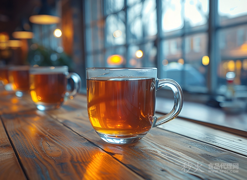 桌子上的茶饮